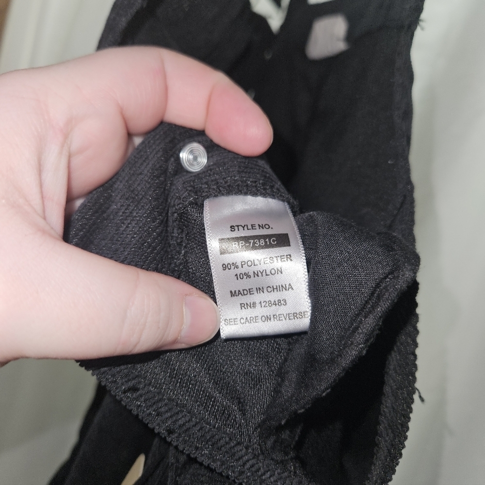 Litz New With Tags Black Corduroy Wide Leg Overalls! - Picture 8 of 9